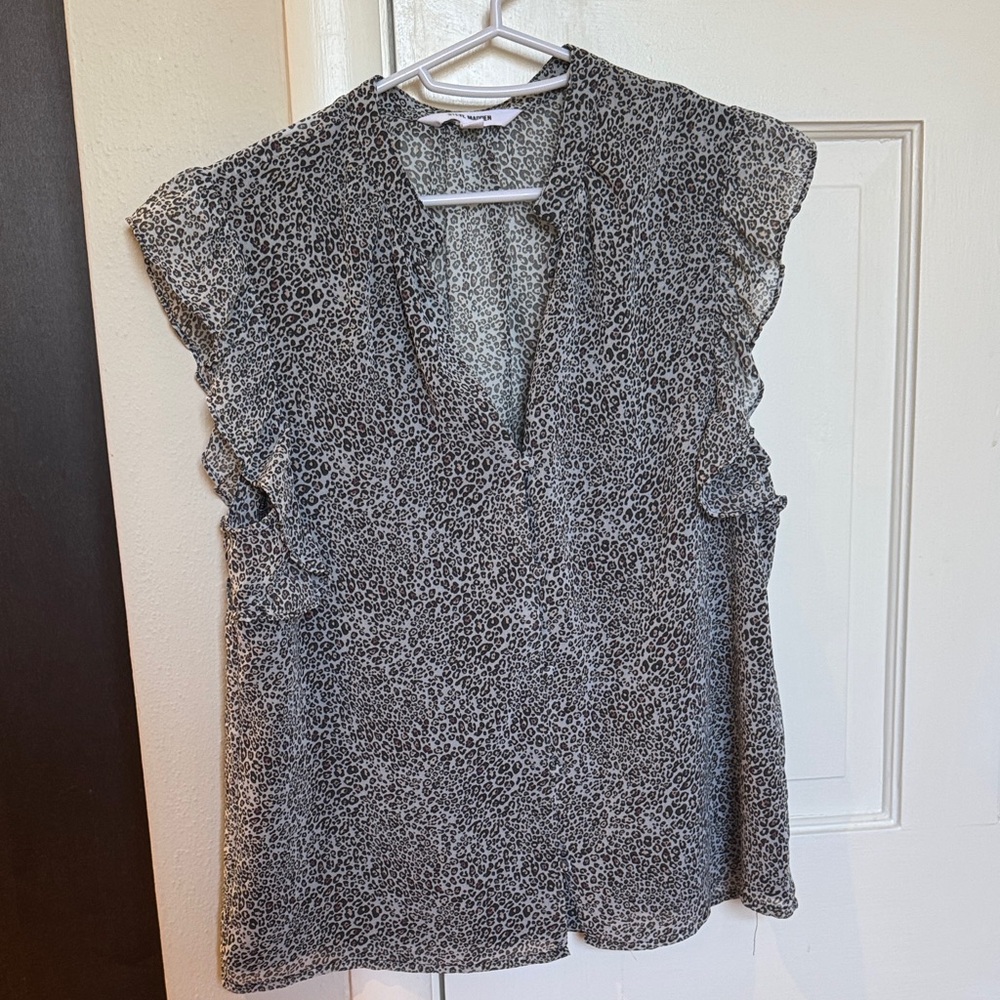 Steve Madden Cheetah Print Blouse
